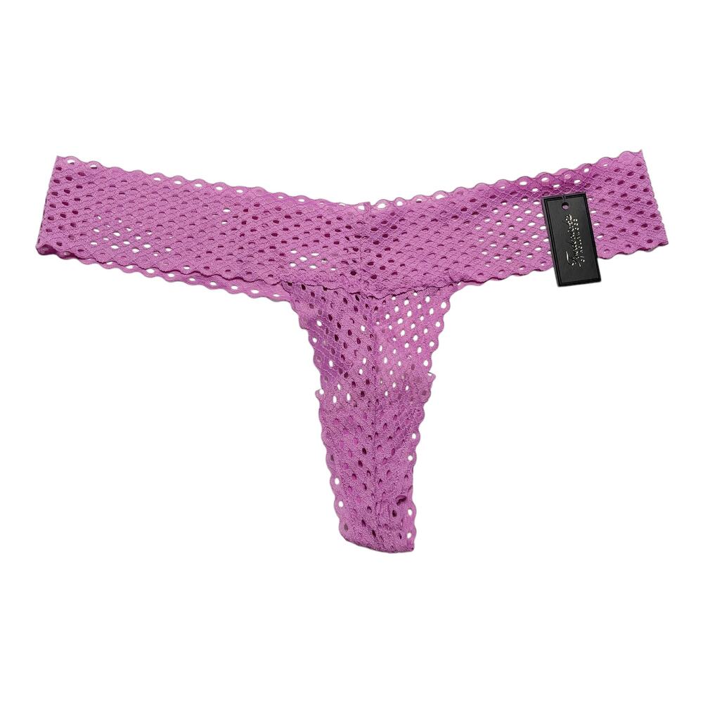 Frederick's of Hollywood Abby Rose Mesh Thong Crocus Size 1X